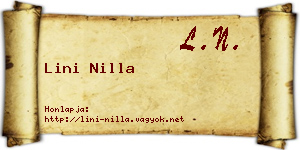 Lini Nilla névjegykártya